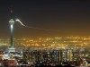 نمای شبانه ای بسیار زیبا از تهران و برج میلاد